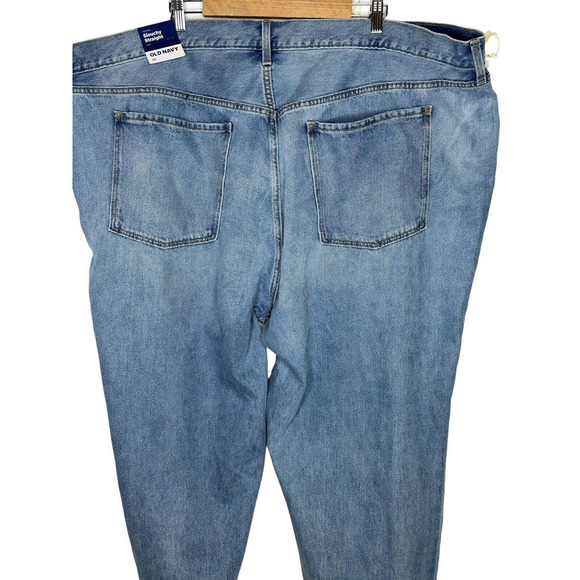 NWT Old Navy Womens High Rise Slouchy Straight Jeans 28 Cropped Distressed Denim - Picture 7 of 11